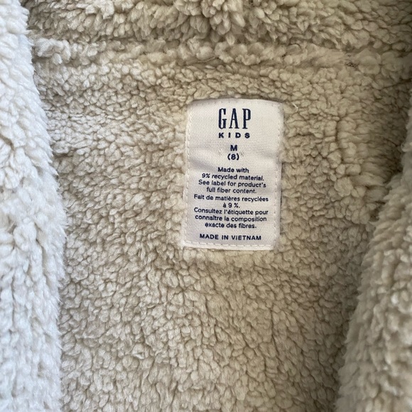 Gap Kids Cozy Lined Sherpa Hooded Jacket - Picture 3 of 4